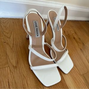 Steve Madden Strappy Heels - White Size 8